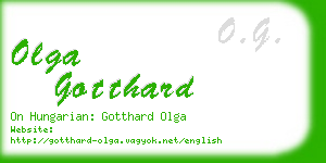 olga gotthard business card